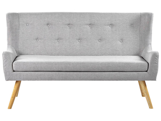 2 Seater Fabric Kitchen Sofa Light Grey SKIBBY