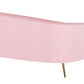 4 Seater Curved Velvet Sofa Pink MOSS