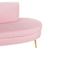 4 Seater Curved Velvet Sofa Pink MOSS