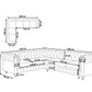 Right Hand Fabric Corner Sofa Beige CHESTERFIELD