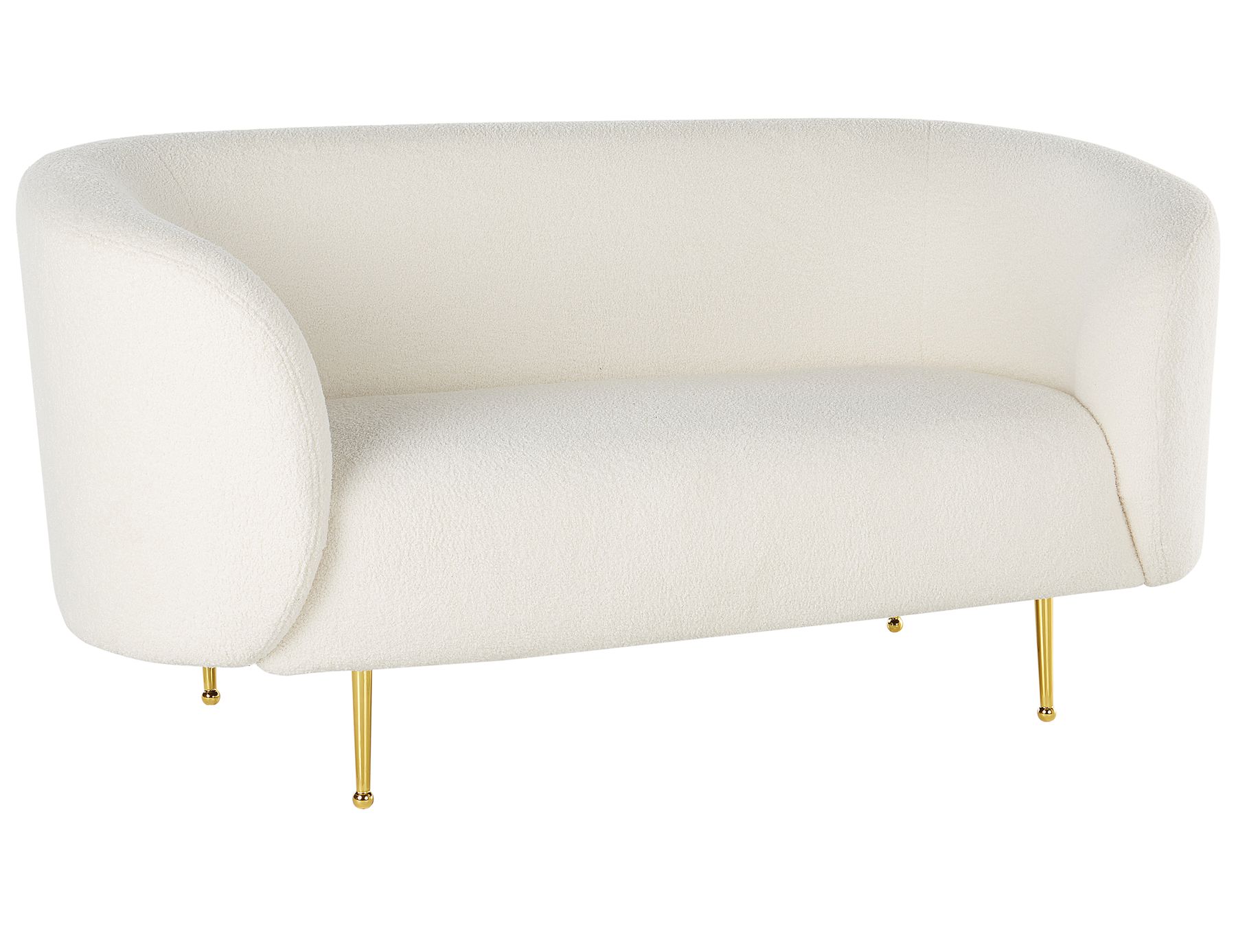 2 Seater Boucle Sofa White LOEN
