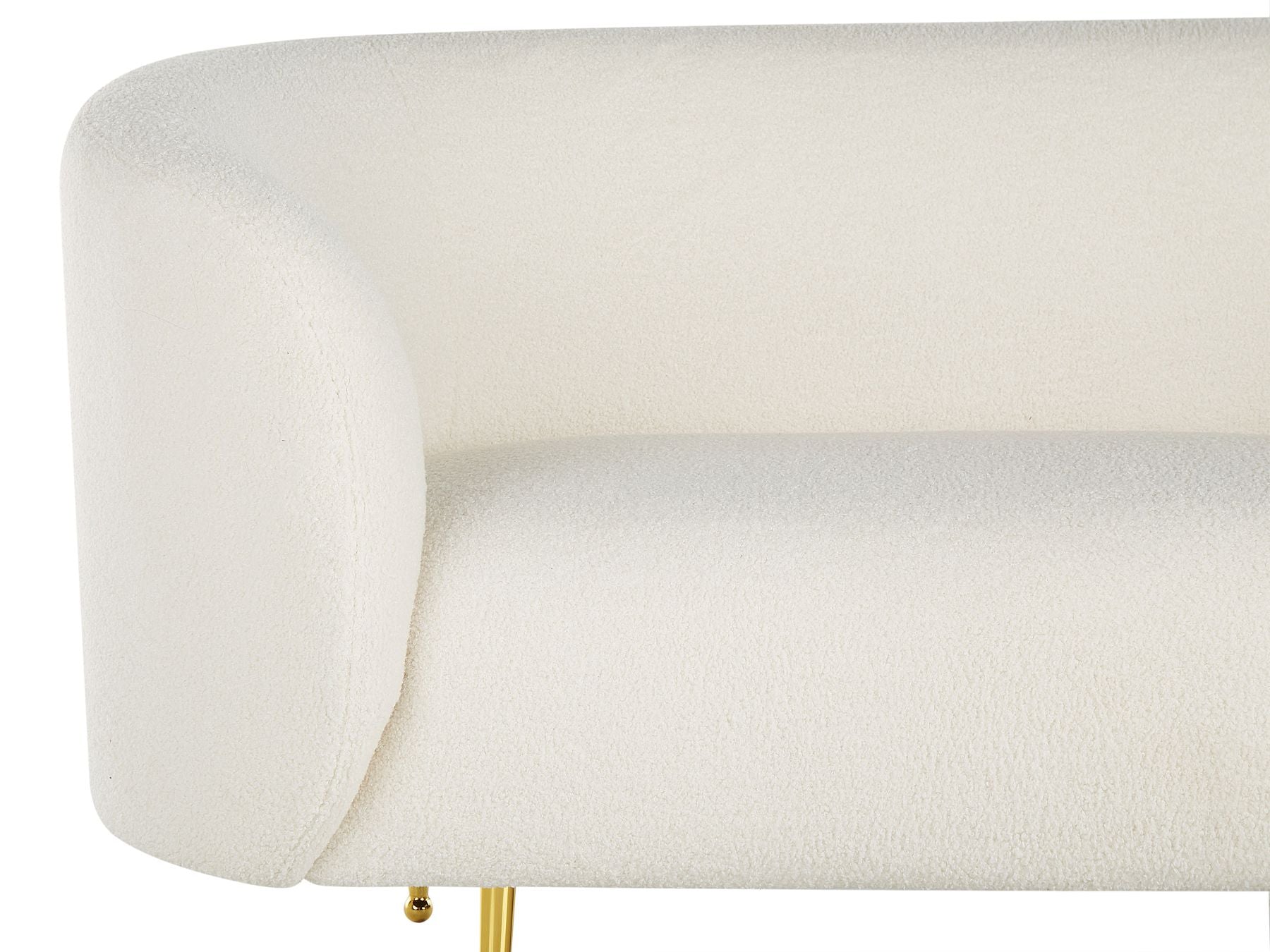 2 Seater Boucle Sofa White LOEN