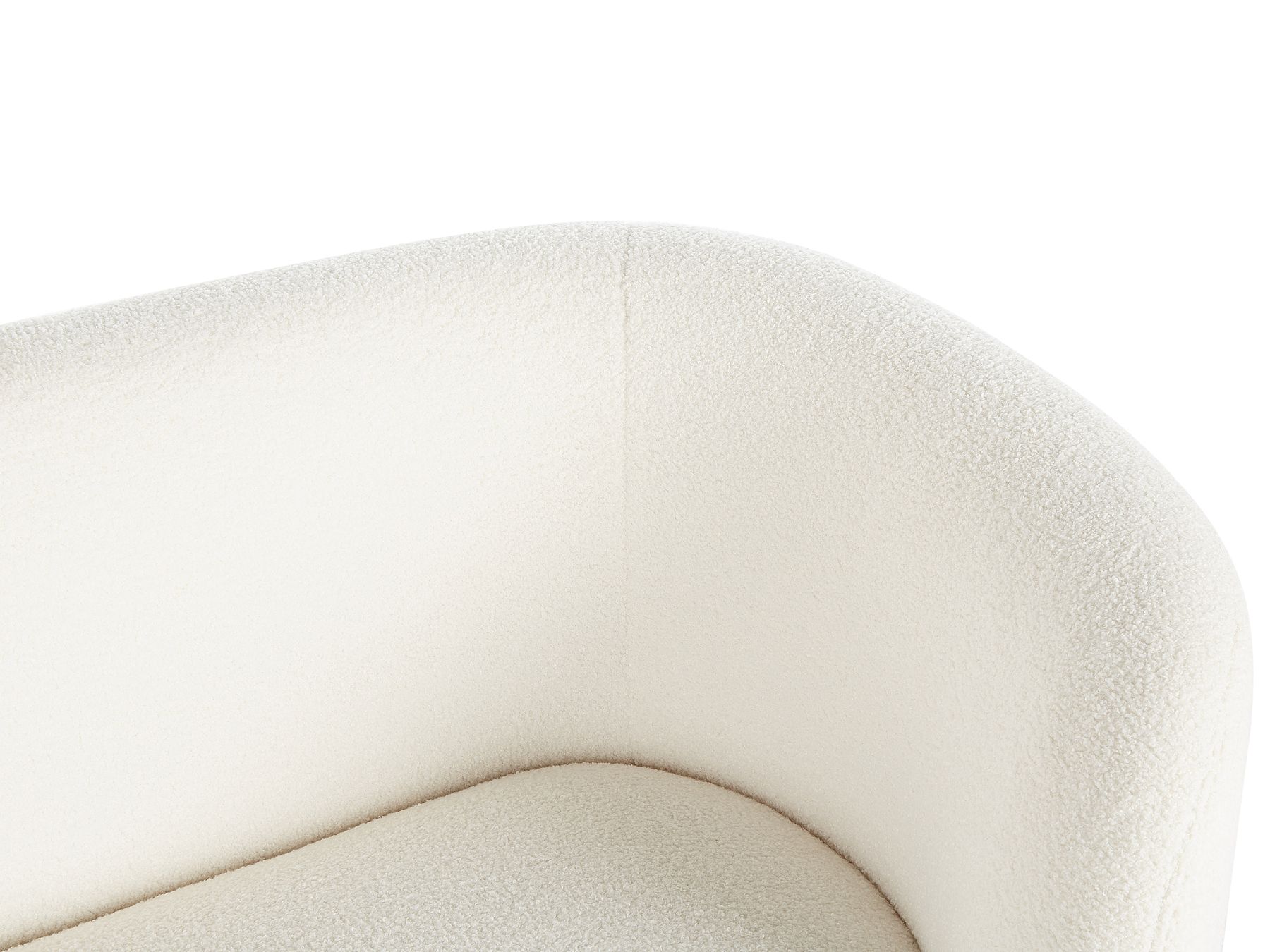 2 Seater Boucle Sofa White LOEN