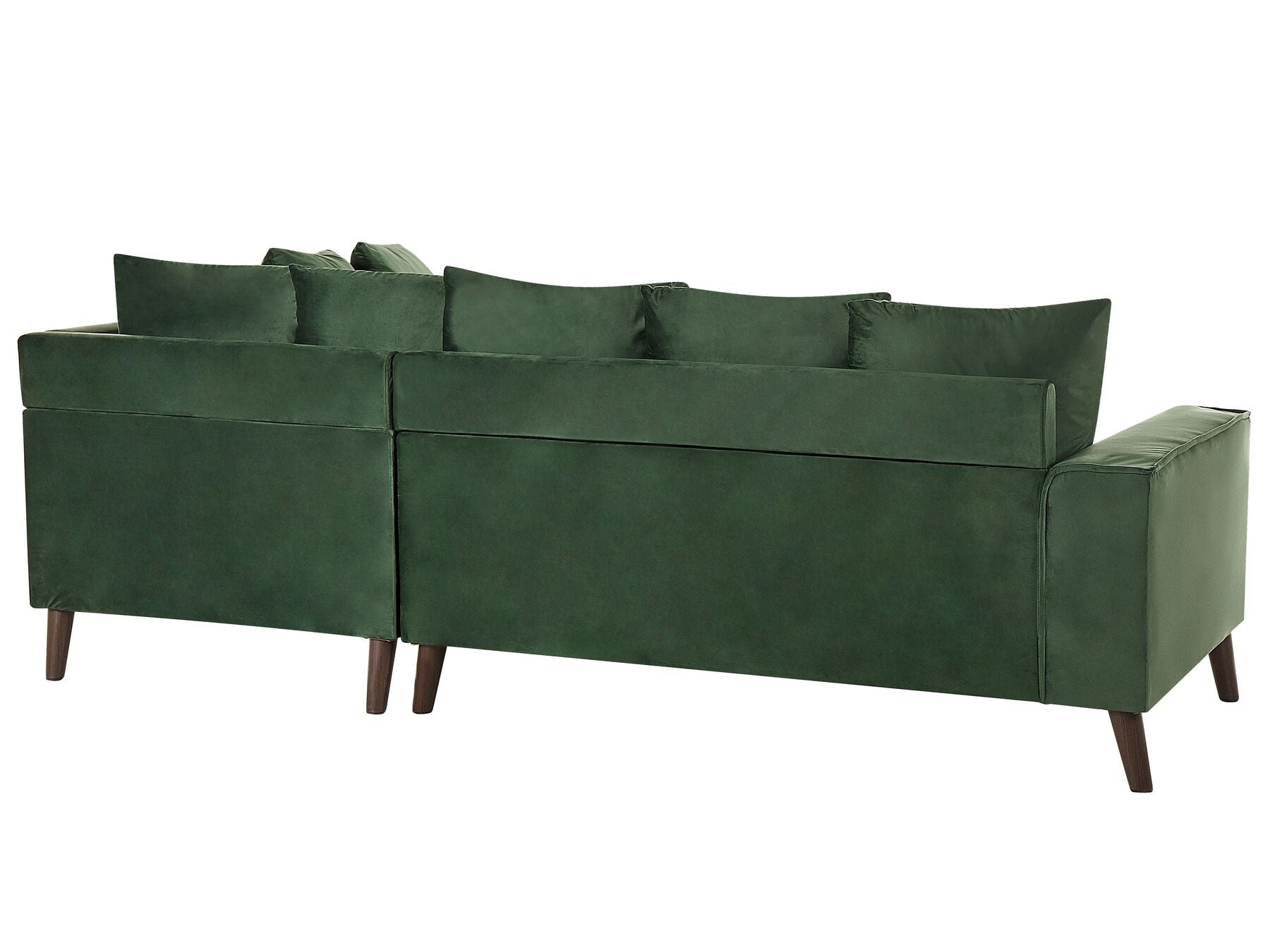Left Hand Velvet Corner Sofa Green GRENA