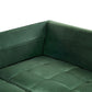 Left Hand Velvet Corner Sofa Green GRENA