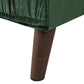Left Hand Velvet Corner Sofa Green GRENA