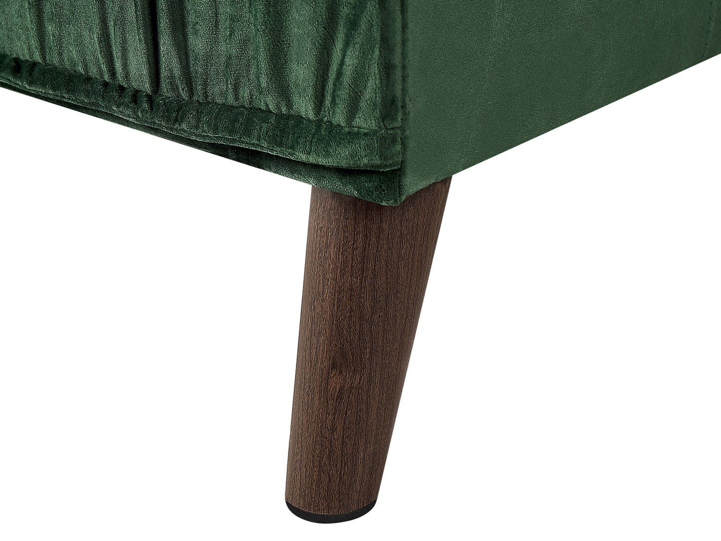 Left Hand Velvet Corner Sofa Green GRENA