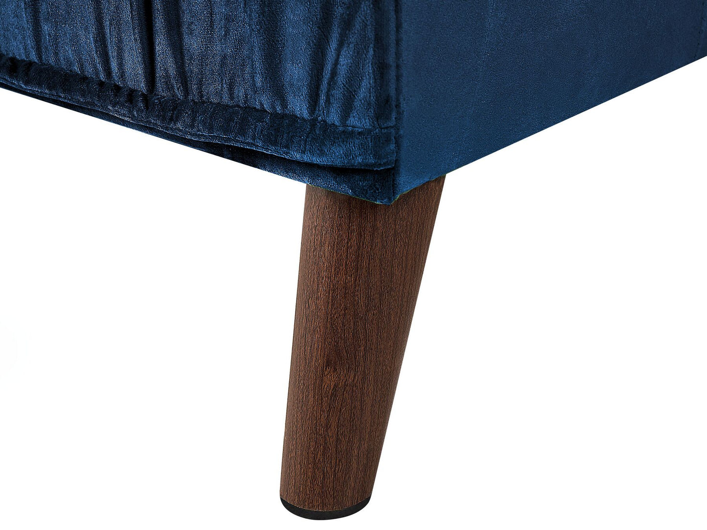 Left Hand Velvet Corner Sofa Blue GRENA