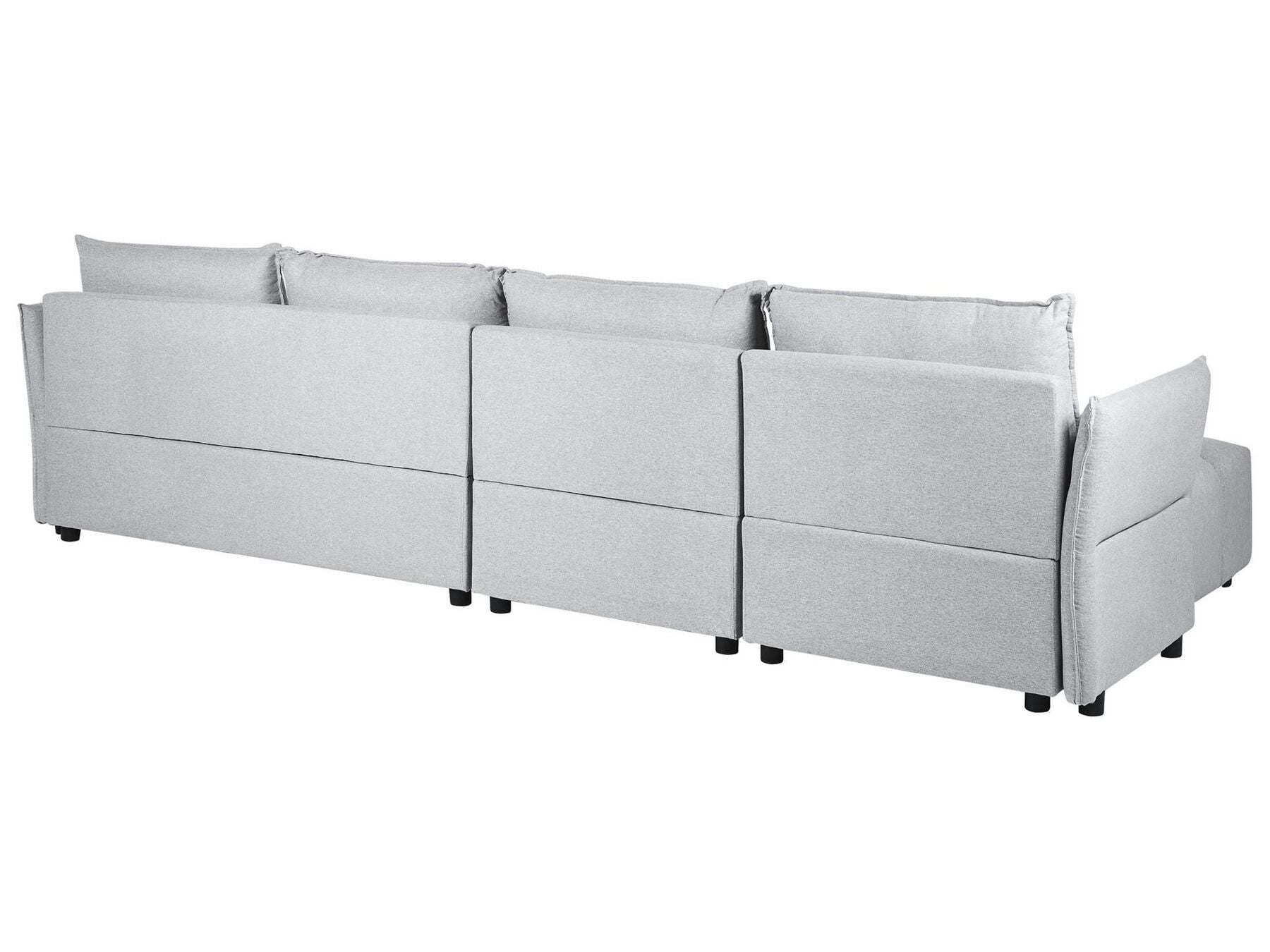 Right Hand Fabric Corner Sofa Light Grey TOMRA