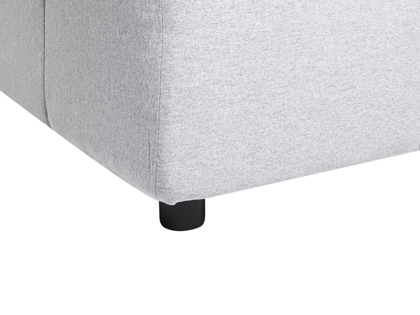 Right Hand Fabric Corner Sofa Light Grey TOMRA