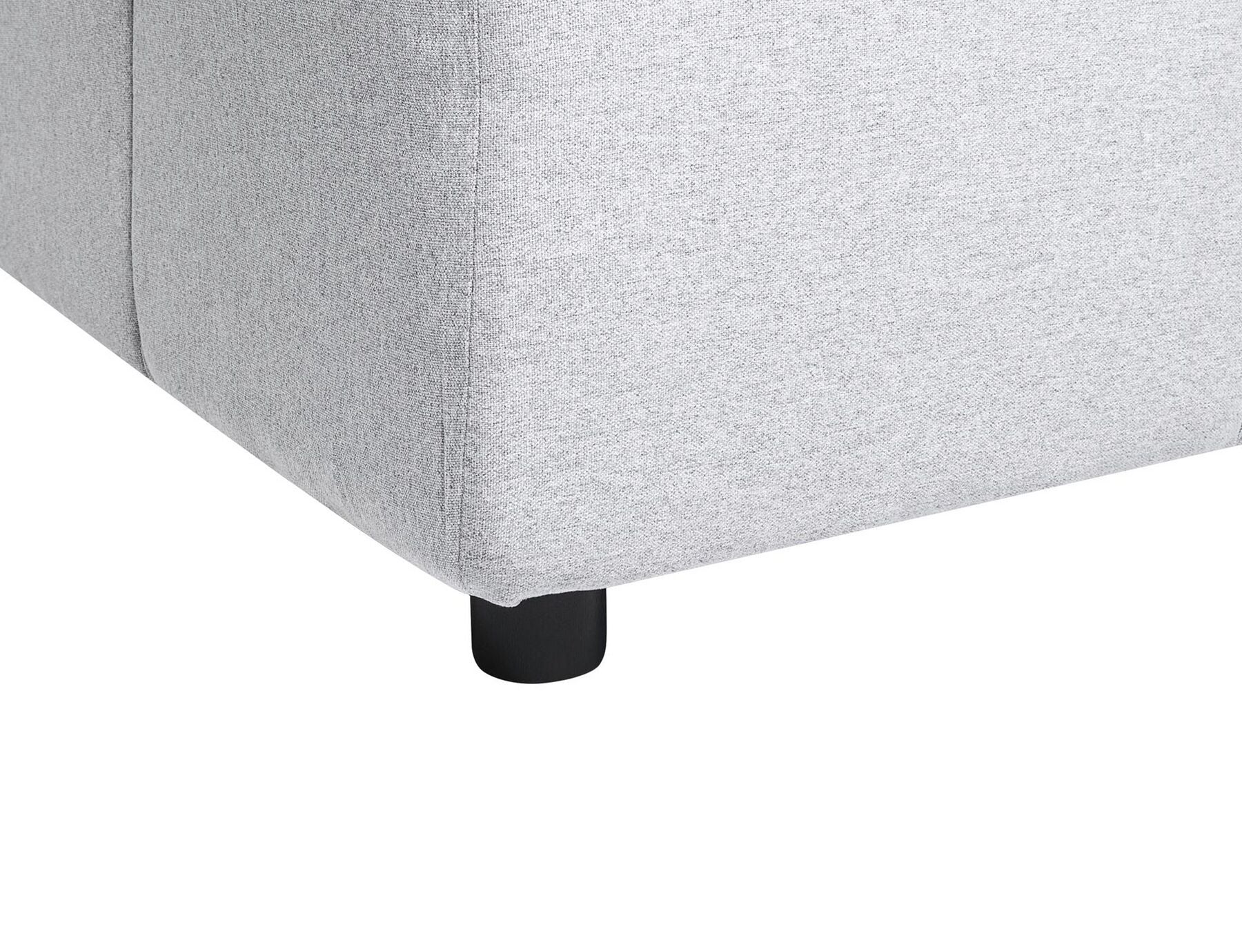Right Hand Fabric Corner Sofa Light Grey TOMRA
