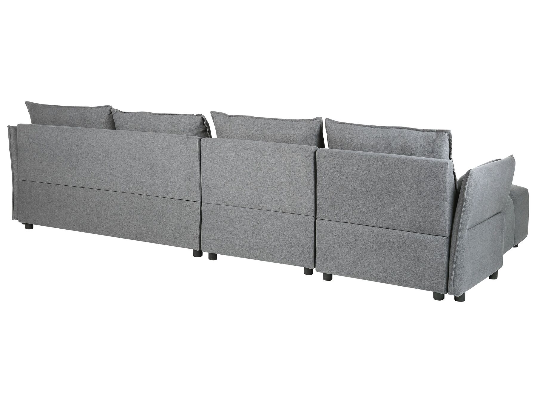 Right Hand Fabric Corner Sofa Dark Grey TOMRA