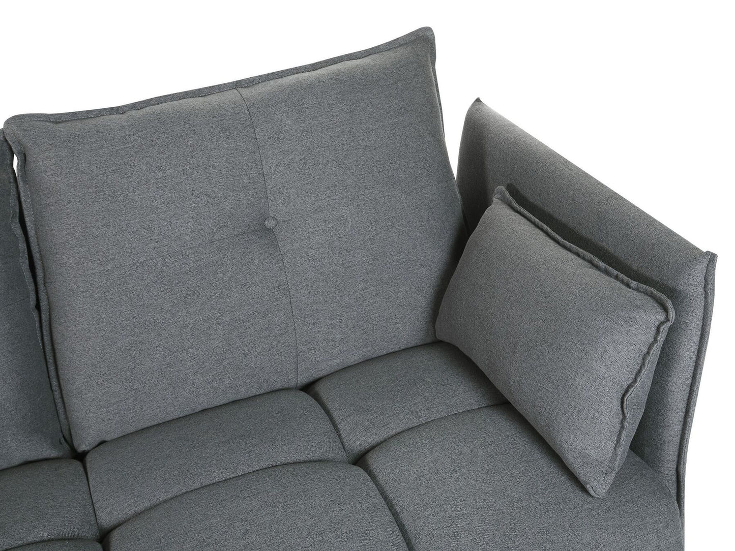 Right Hand Fabric Corner Sofa Dark Grey TOMRA