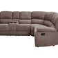 Corner Fabric Manual Recliner Sofa Beige ROKKE