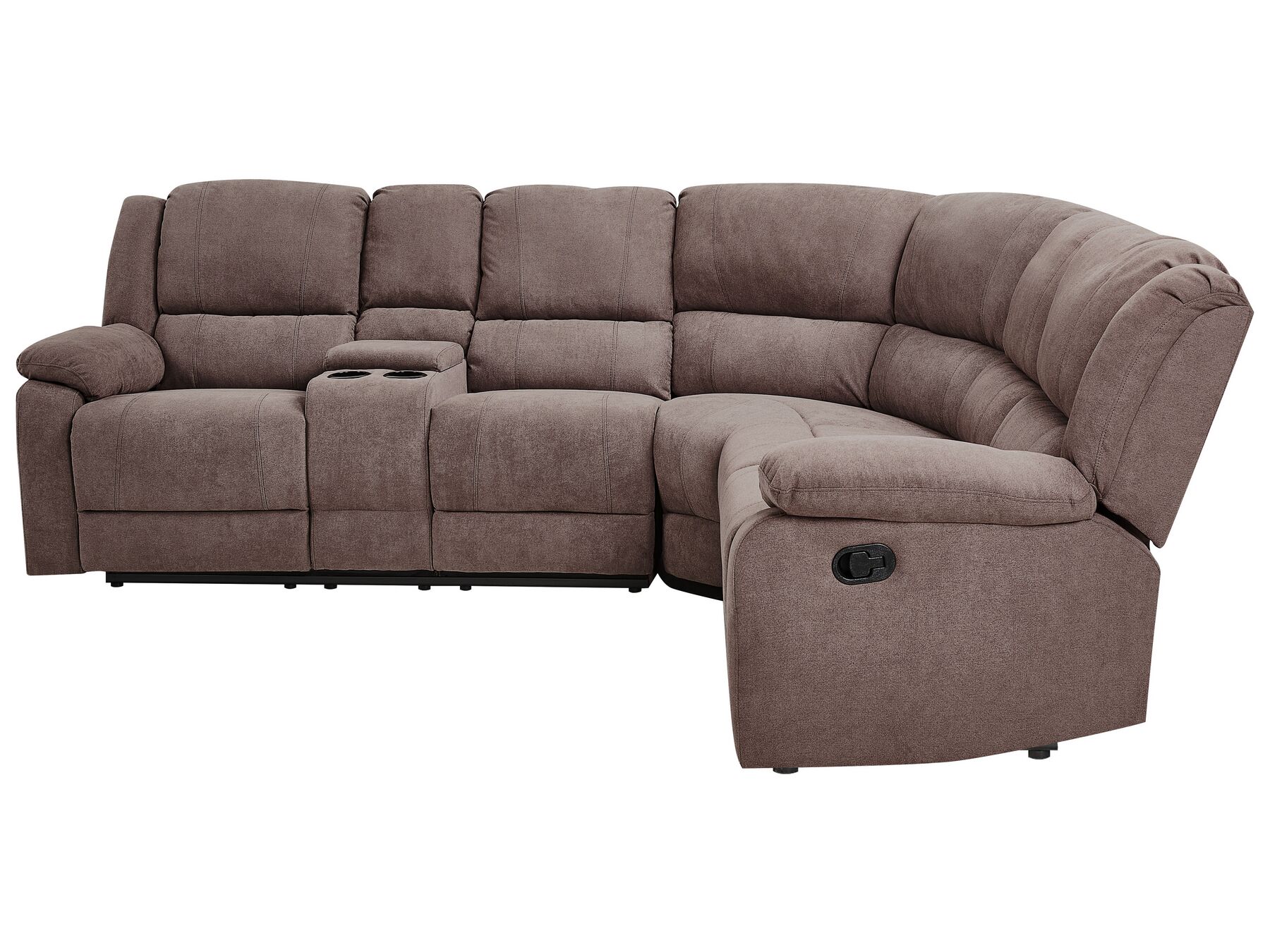 Corner Fabric Manual Recliner Sofa Beige ROKKE