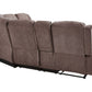 Corner Fabric Manual Recliner Sofa Beige ROKKE