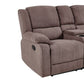 Corner Fabric Manual Recliner Sofa Beige ROKKE