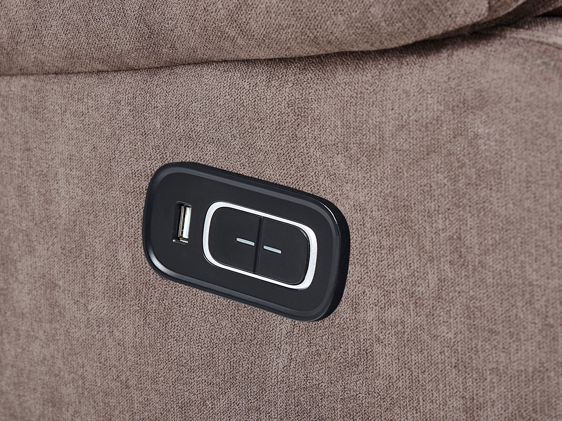 Corner Fabric Electric Recliner Sofa with USB Port Beige ROKKE