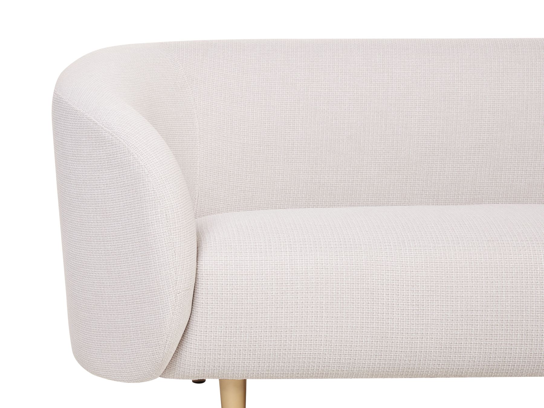 2 Seater Fabric Sofa Beige and Gold LOEN