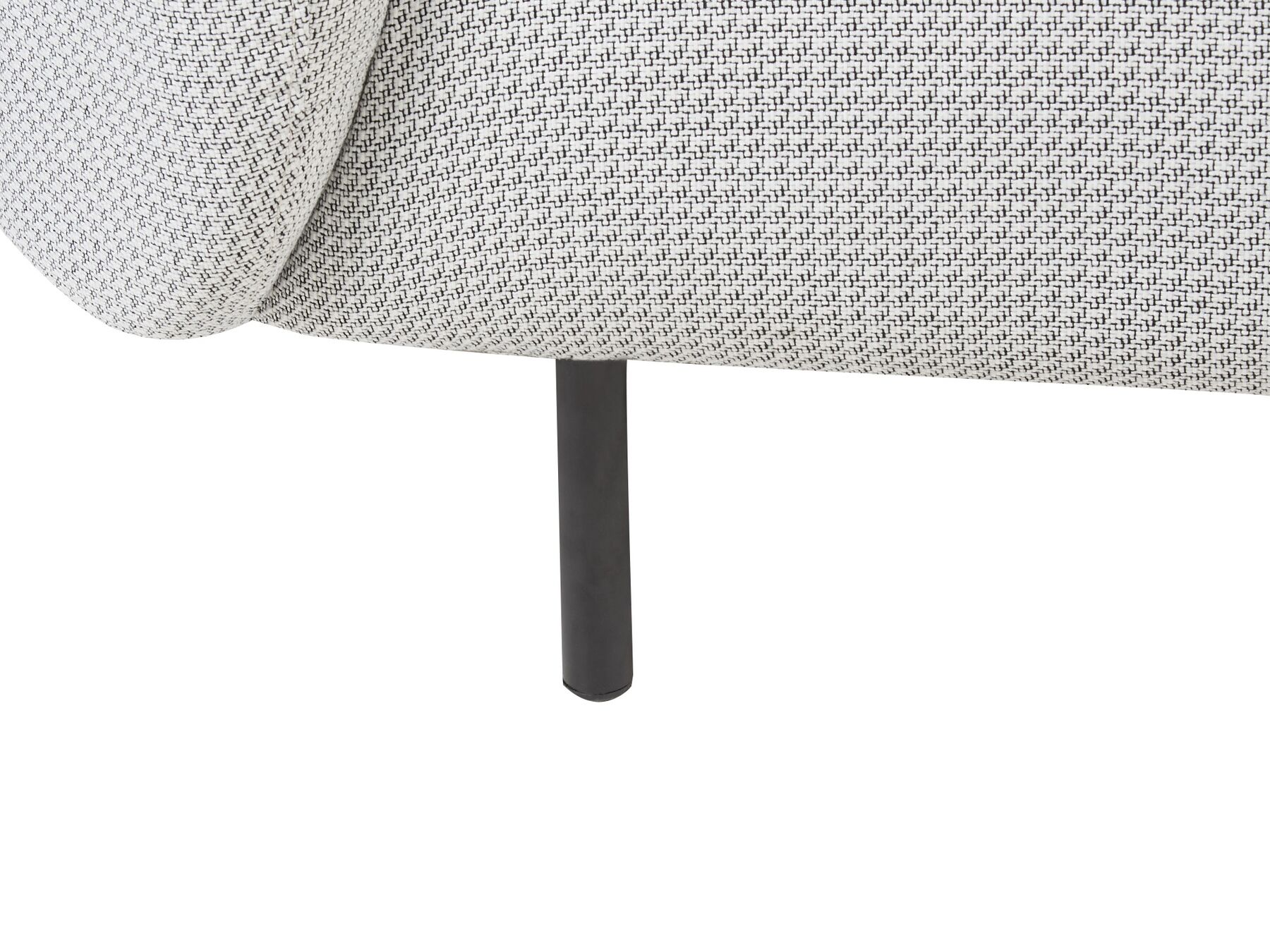 2 Seater Fabric Sofa Black and White LOEN