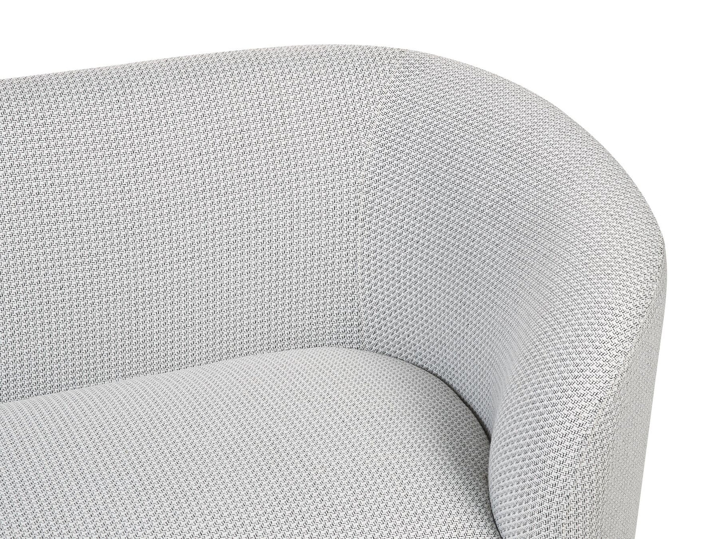 2 Seater Fabric Sofa Black and White LOEN