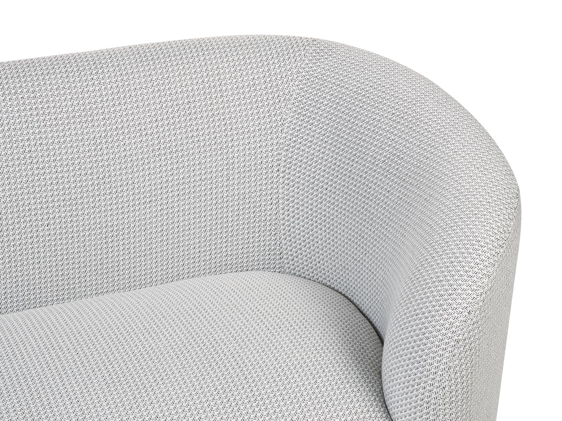 2 Seater Fabric Sofa Black and White LOEN