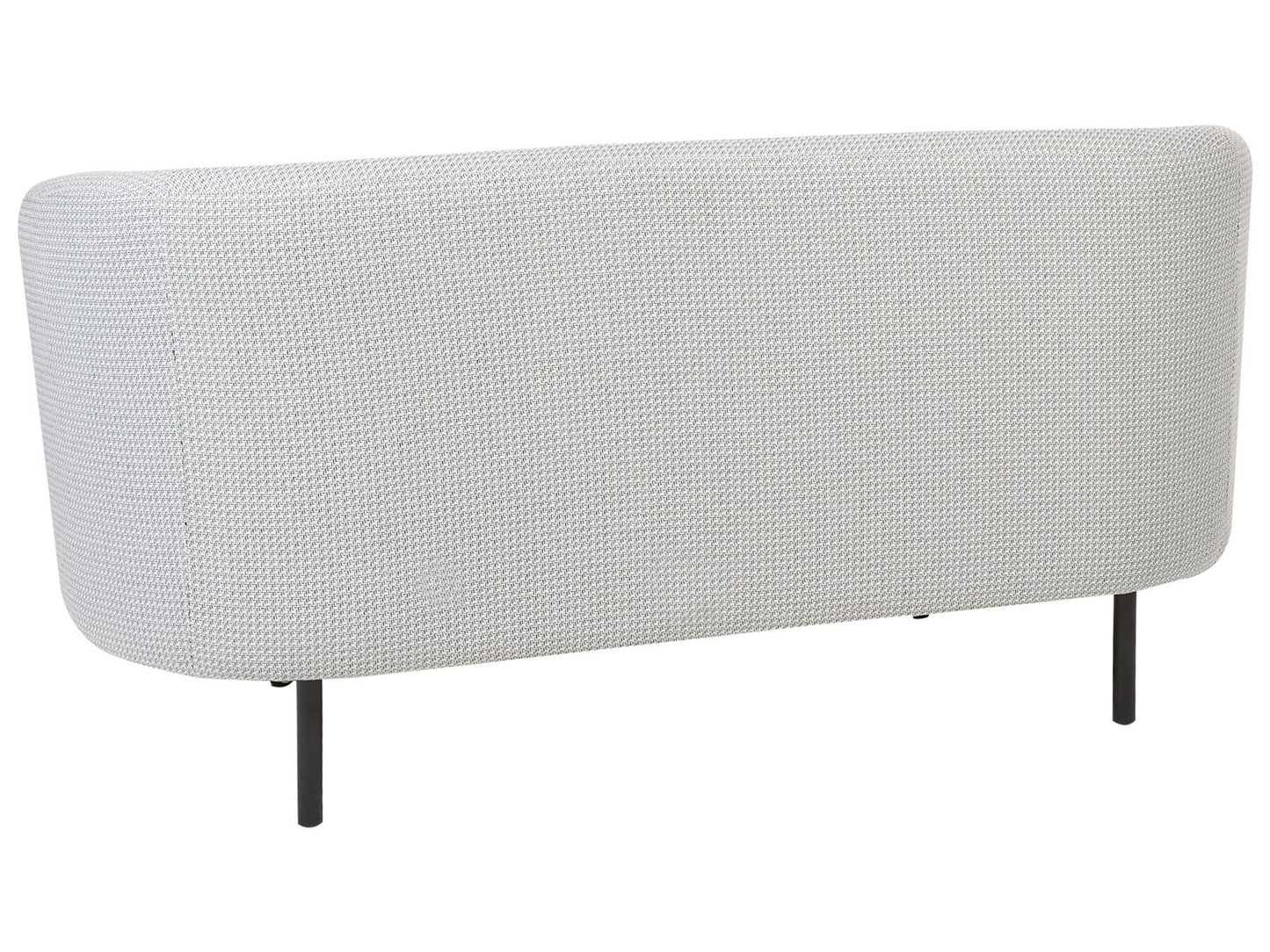 2 Seater Fabric Sofa Black and White LOEN