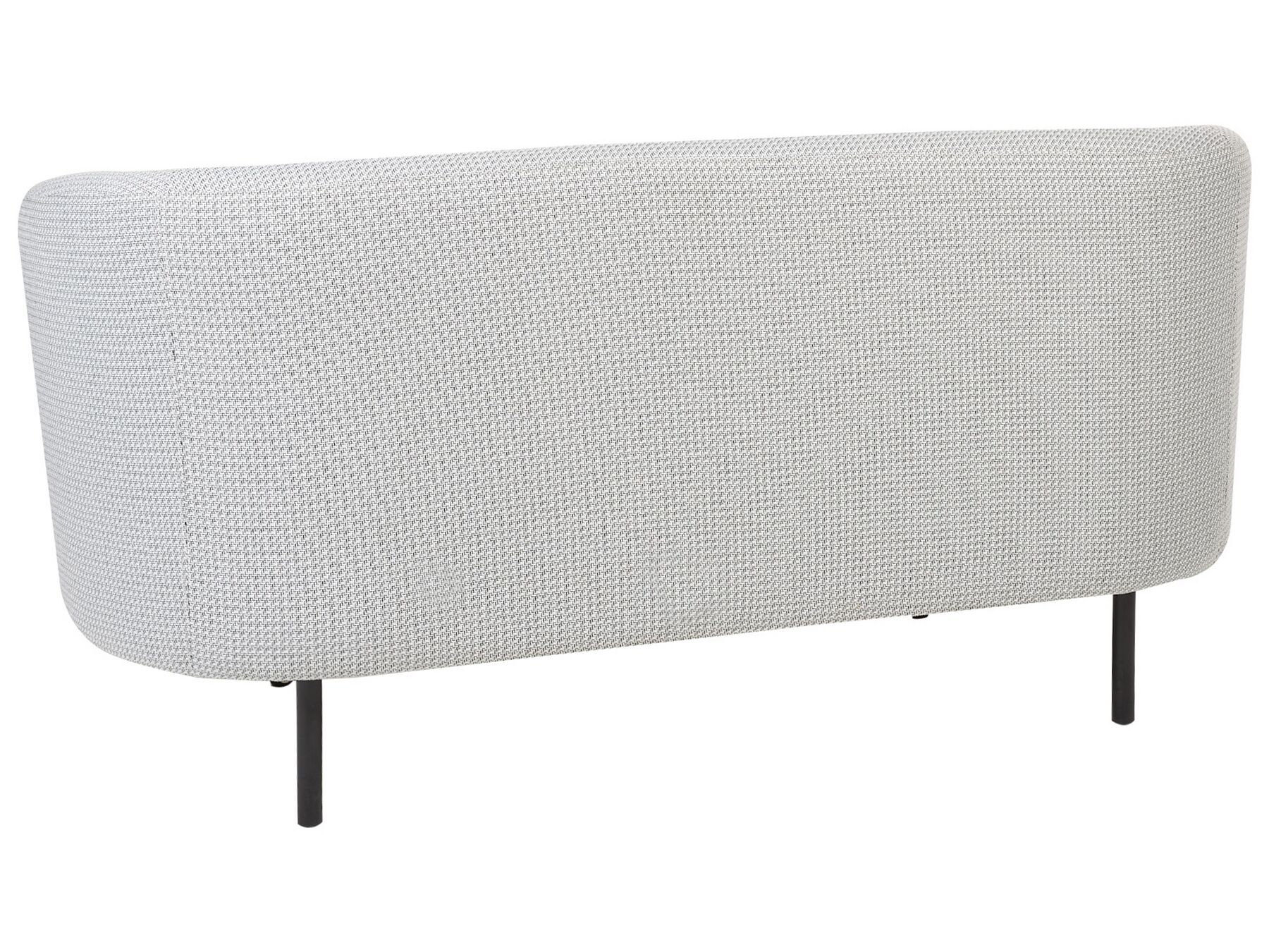 2 Seater Fabric Sofa Black and White LOEN
