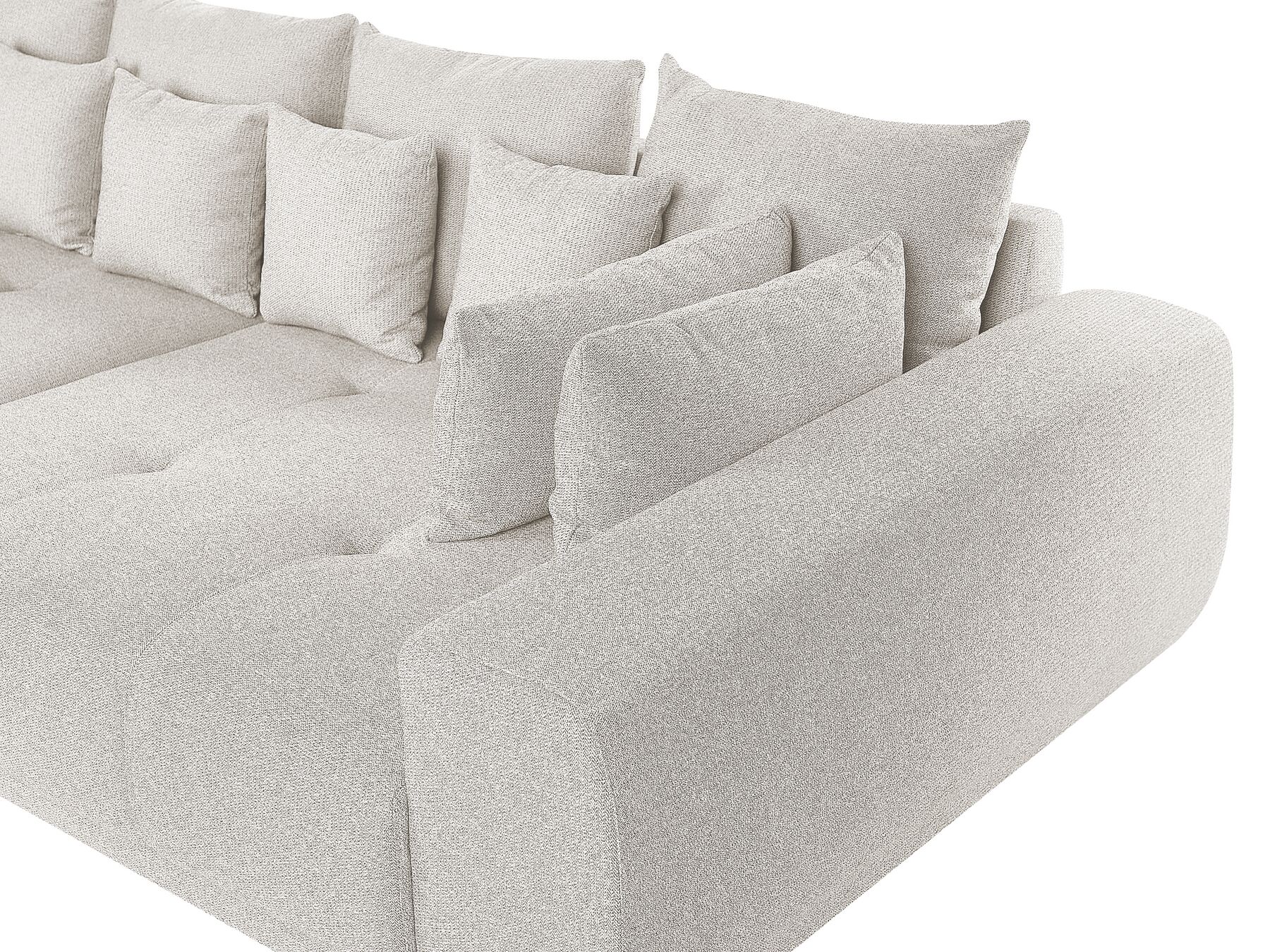 4 Seater Fabric Sofa Beige TORPO