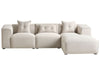Left Hand Fabric Corner Sofa Light Beige DOLVA