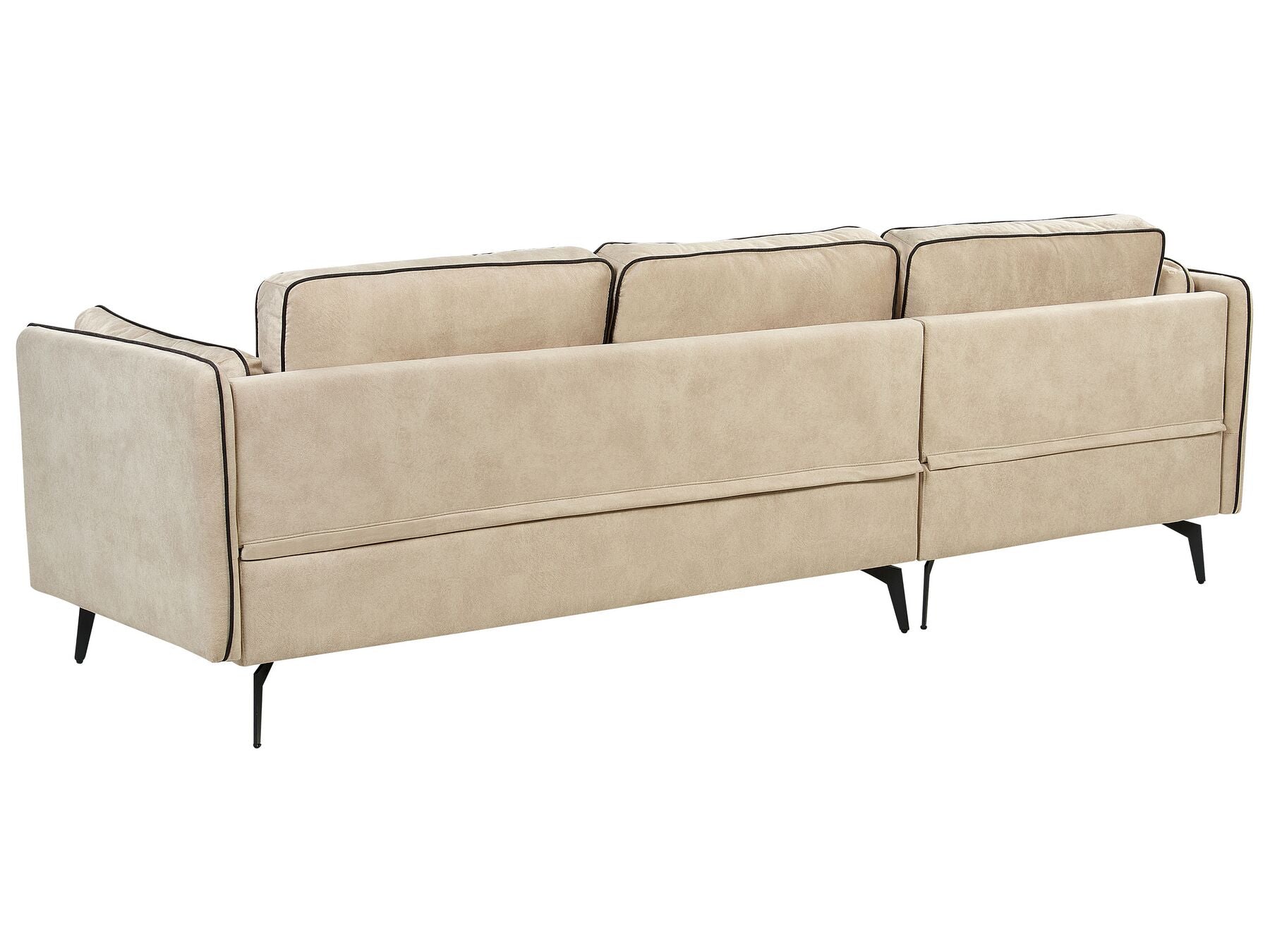 Right Hand Velvet Corner Sofa Beige ALTAN