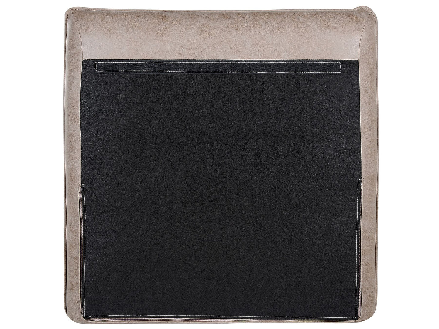 Left Hand Faux Suede Corner Sofa Light Brown GALLO