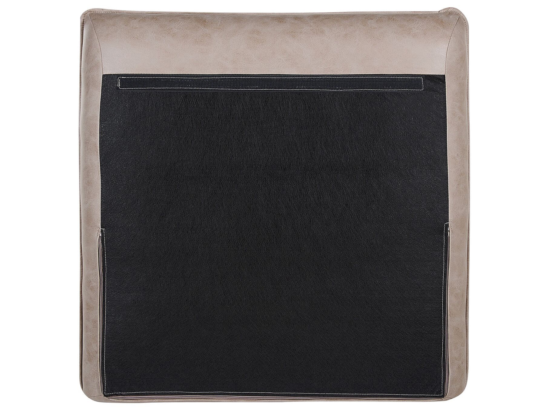 Left Hand Faux Suede Corner Sofa Light Brown GALLO