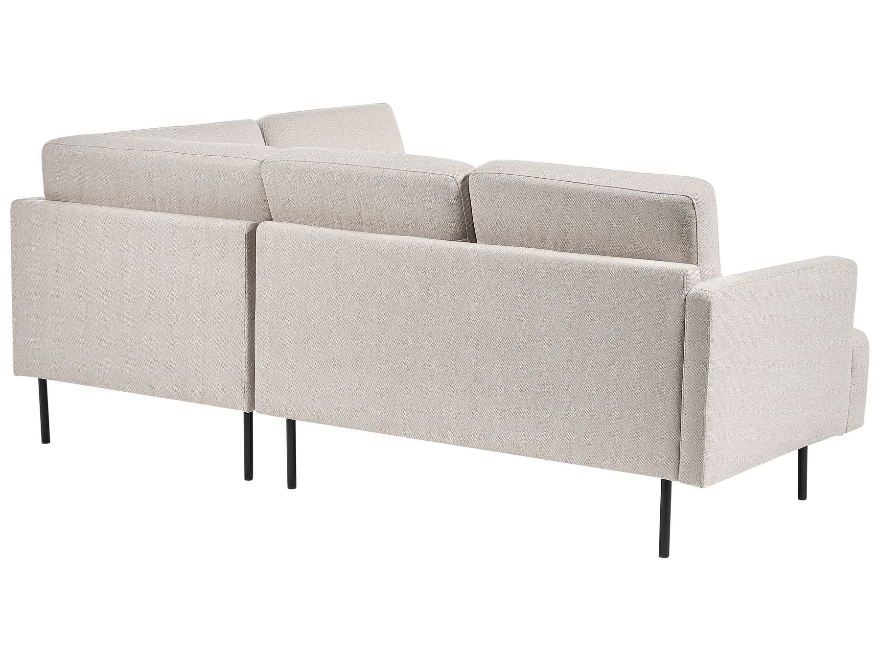 Left Hand 4 Seater Fabric Corner Sofa Beige BREDA