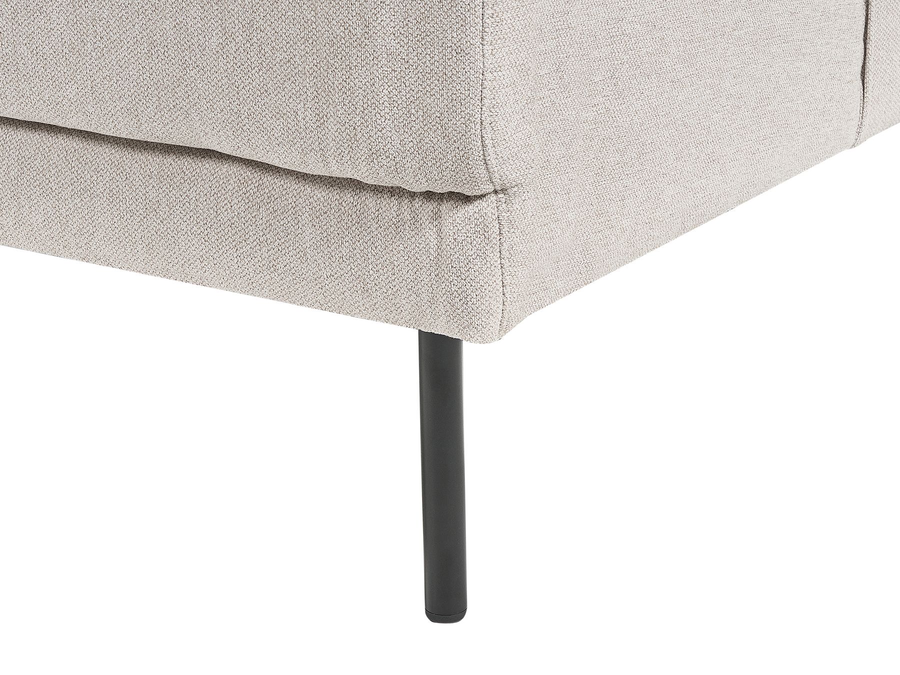 Left Hand 4 Seater Fabric Corner Sofa Beige BREDA