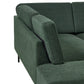 Right Hand 4 Seater Fabric Corner Sofa Dark Green BREDA