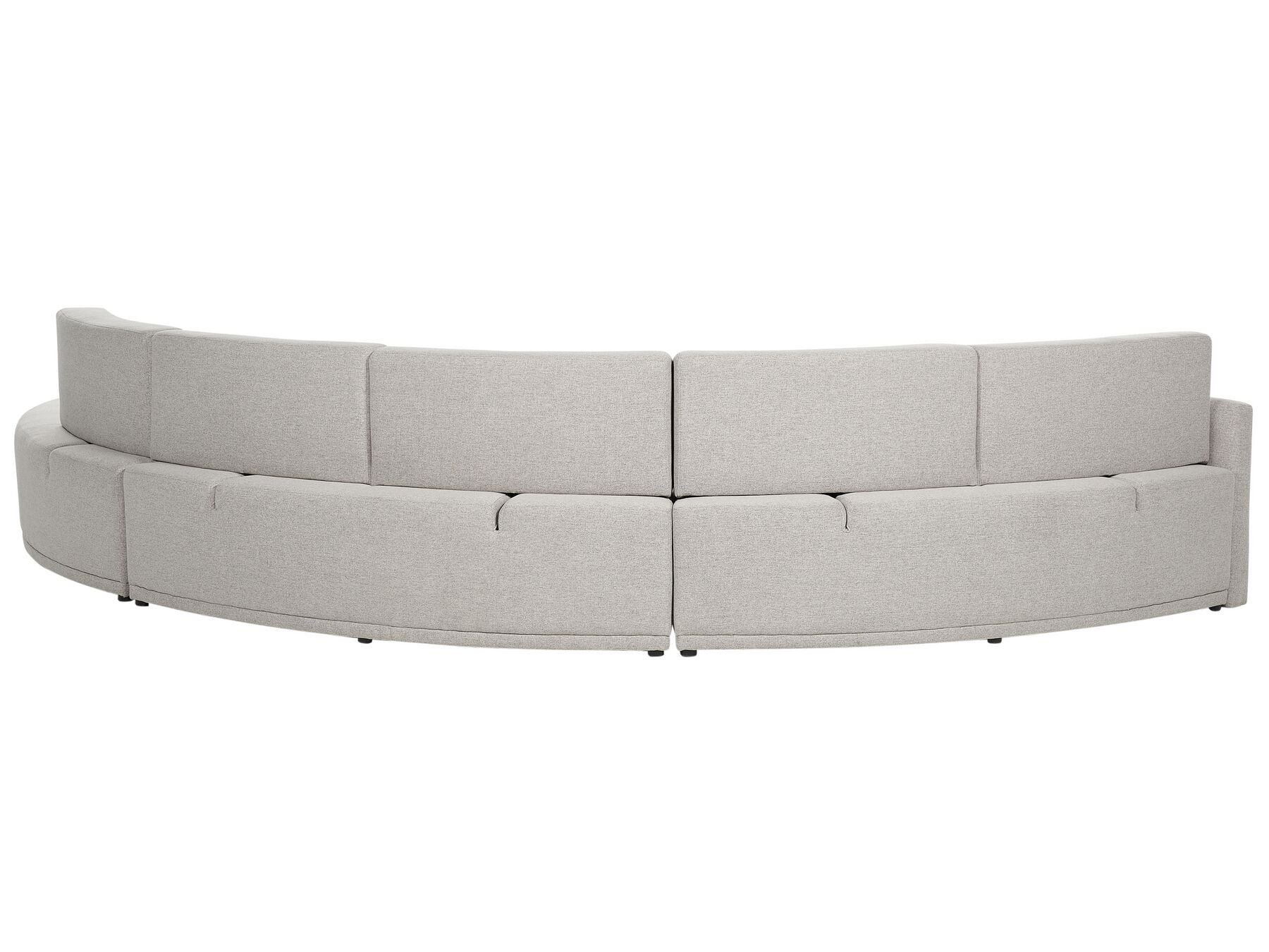 6 Seater Curved Linen Sofa Grey BOLEN