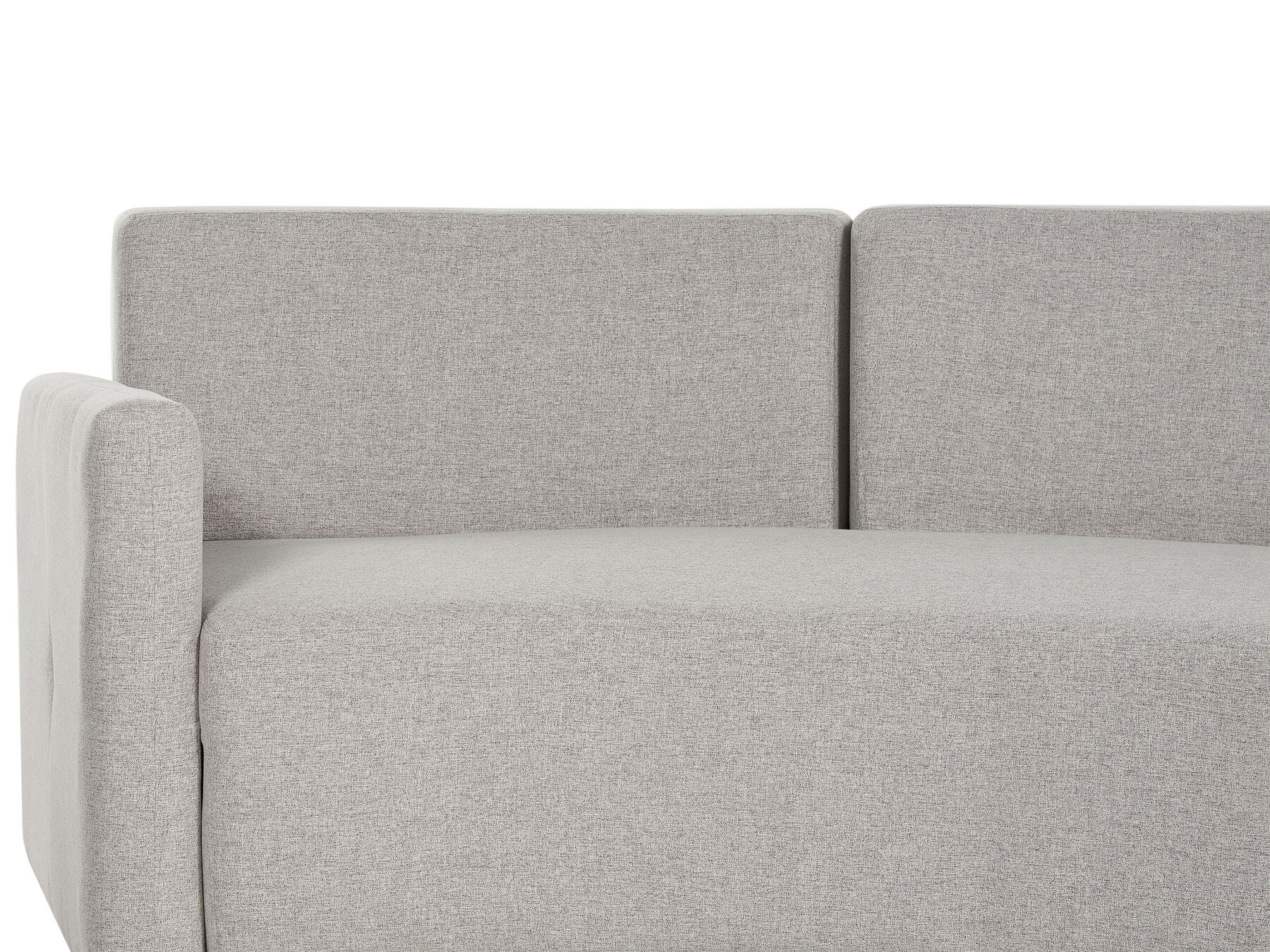 6 Seater Curved Linen Sofa Grey BOLEN