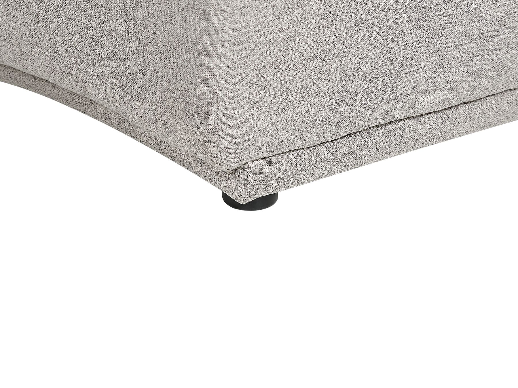 6 Seater Curved Linen Sofa Grey BOLEN