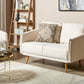 2 Seater Fabric Sofa Beige MAURA