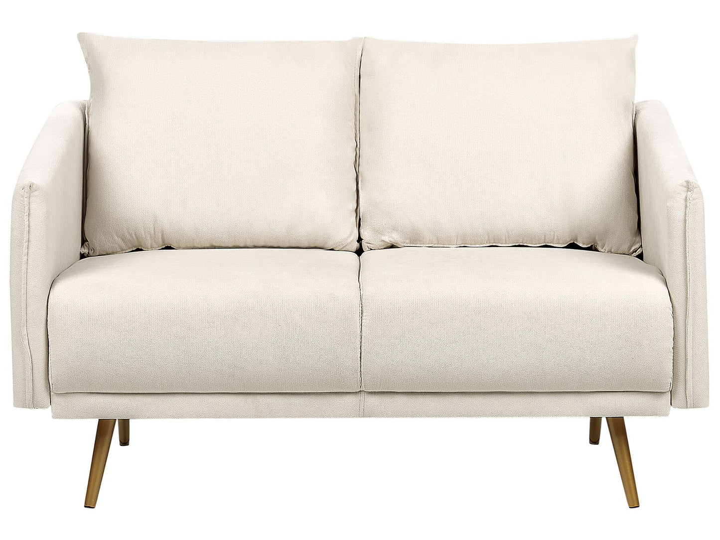 2 Seater Fabric Sofa Beige MAURA