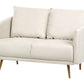 2 Seater Fabric Sofa Beige MAURA