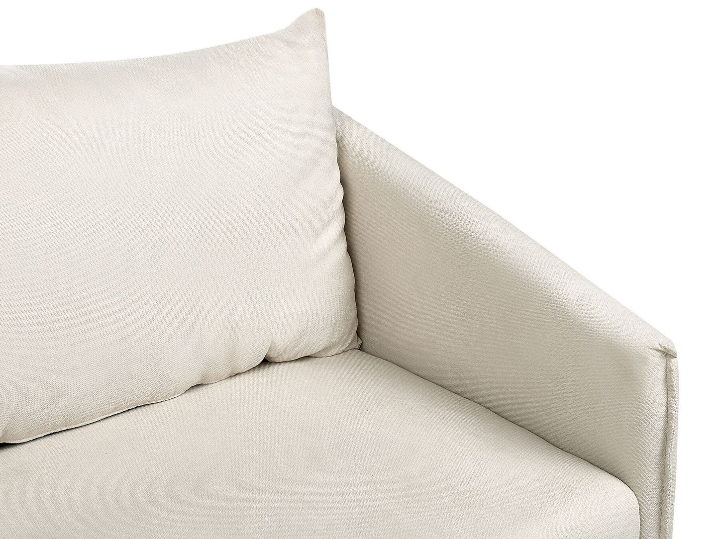 2 Seater Fabric Sofa Beige MAURA