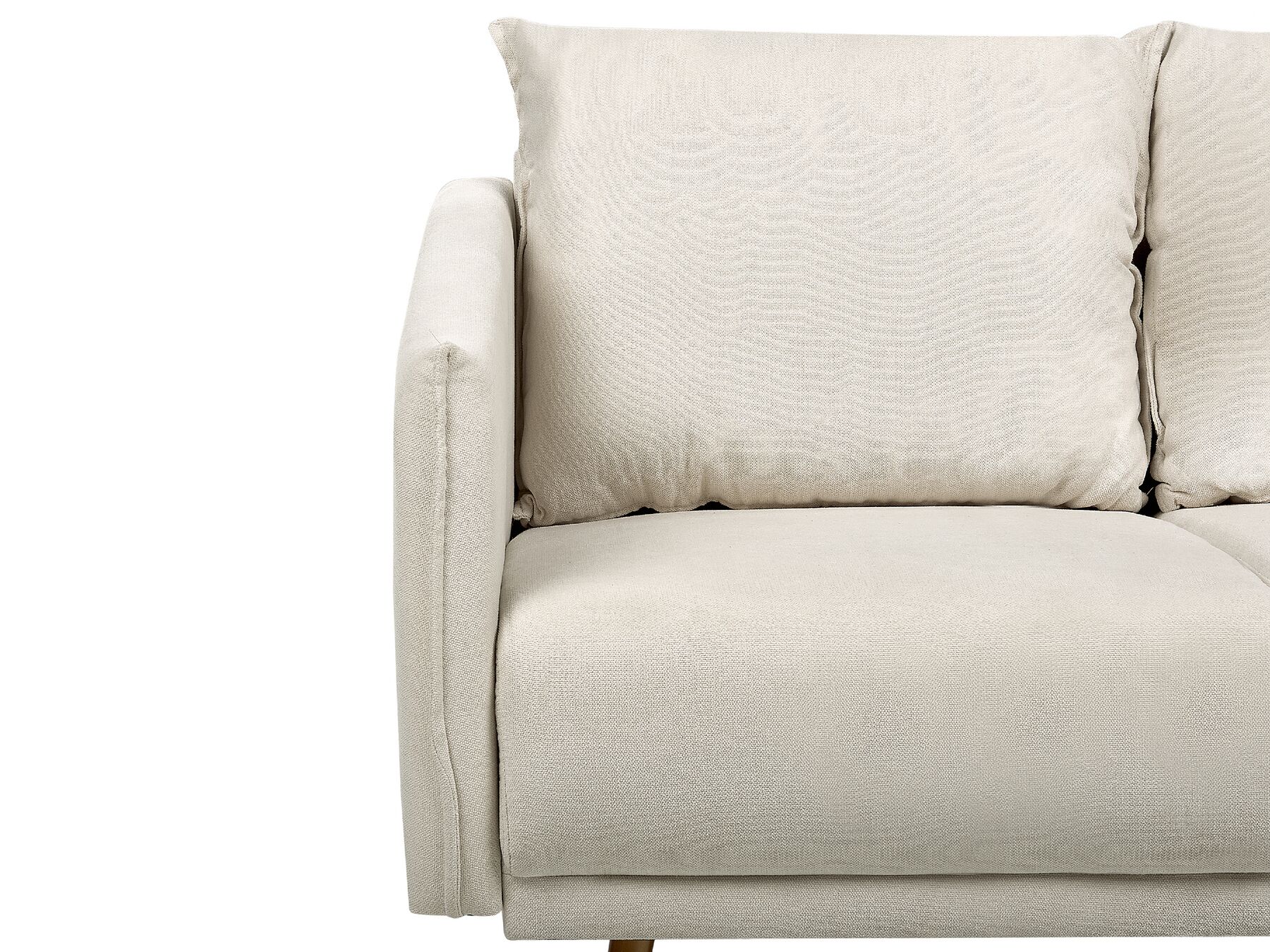 2 Seater Fabric Sofa Beige MAURA