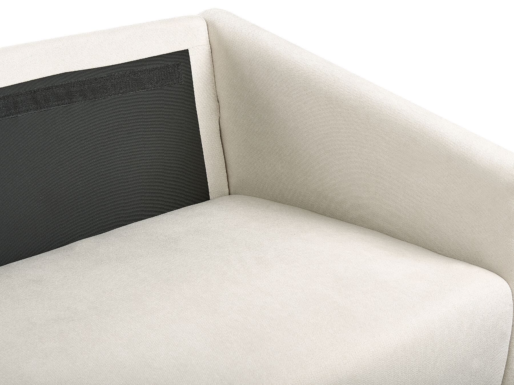 2 Seater Fabric Sofa Beige MAURA