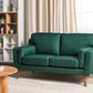 2 Seater Fabric Sofa Dark Green LOKKA