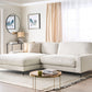 Right Hand Fabric Corner Sofa Off-White MALOY