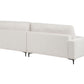 Right Hand Fabric Corner Sofa Off-White MALOY