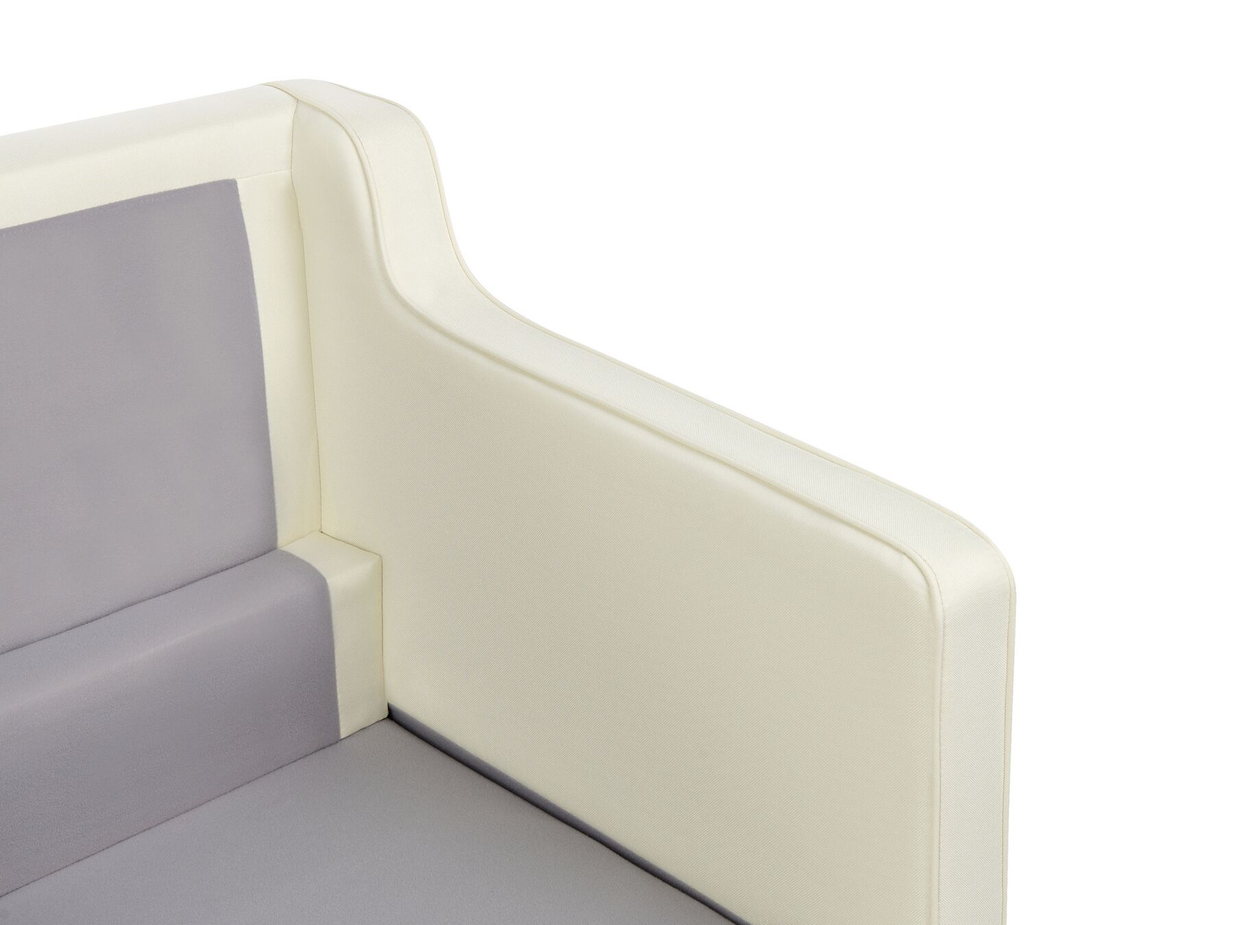 3 Seater Fabric Sofa Off-White LOKKA