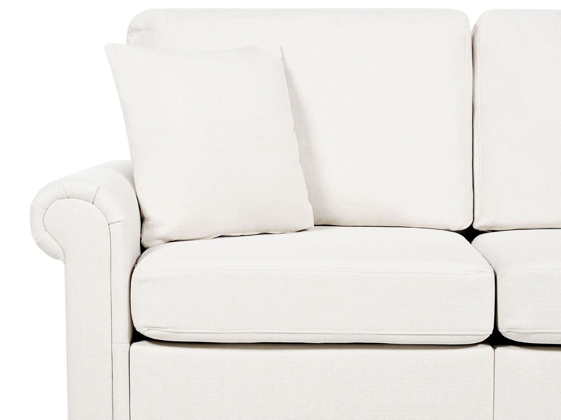 2 Seater Fabric Sofa White GINNERUP